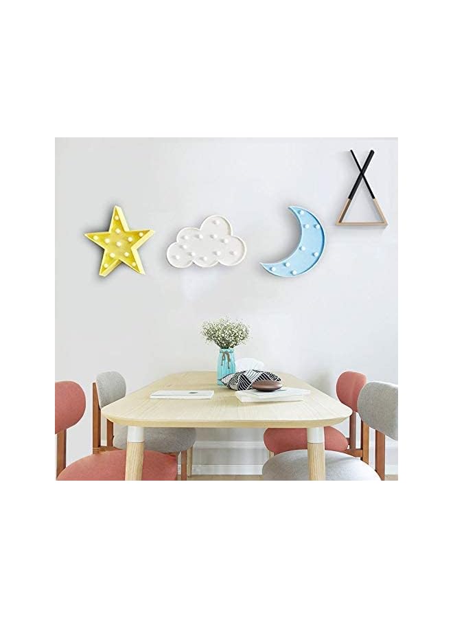 The Bros Night Light, LED Cute Moon Star and Cloud Shaped Marquee Decorations Sign Light Operated Table Lamp for Kids Children Bedroom Lighting Birthday Party Decor - Image 3