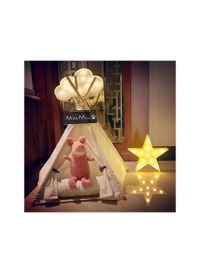The Bros Night Light, LED Cute Moon Star and Cloud Shaped Marquee Decorations Sign Light Operated Table Lamp for Kids Children Bedroom Lighting Birthday Party Decor - Image 5