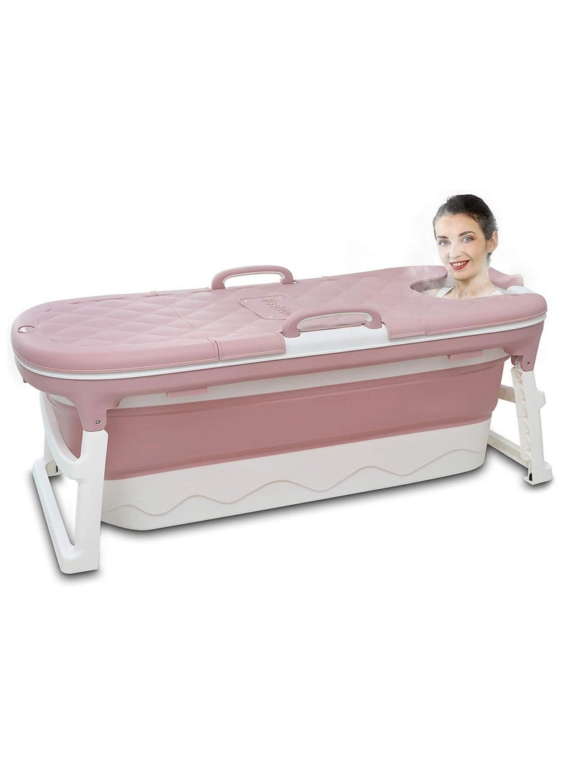 DubaiGallery Portable Bathtub For Adults, Foldable Children Tub Household Bath Basin, Constant Temperature with Cover - Image 2