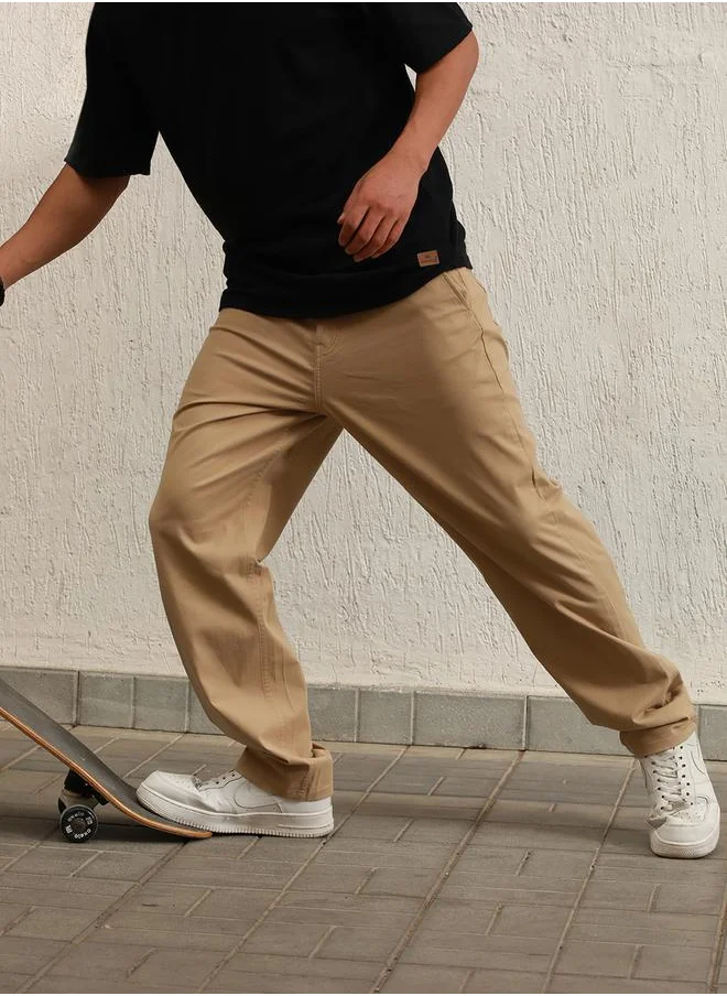 Hubberholme Relaxed Fit Pants with Pockets by Styli