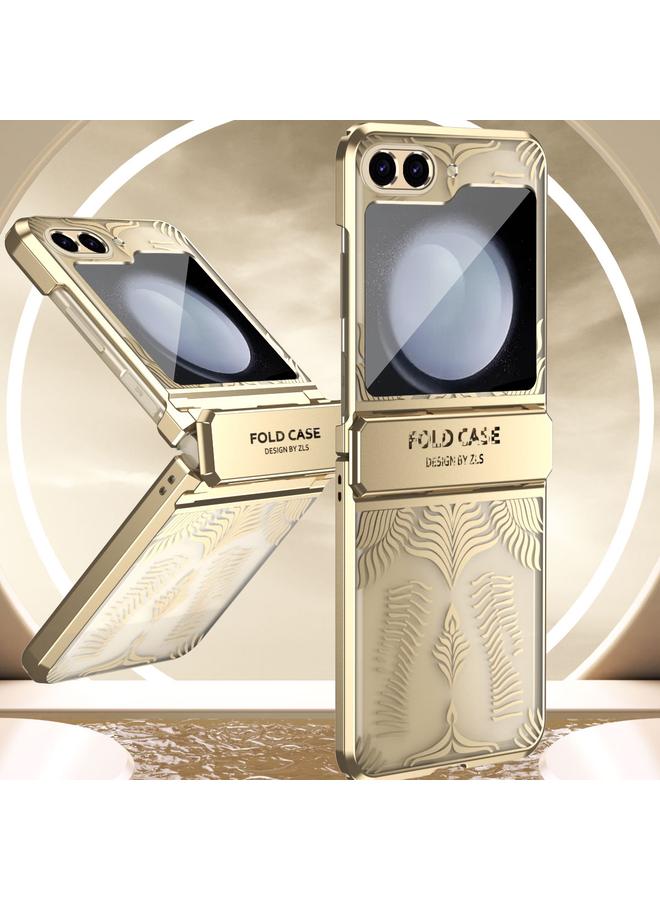 اس-توب جراب لهاتف Samsung Galaxy Z Flip5 بتصميم أجنحة الملاك مطلي كهربائيًا ومُتجمدًا - Image 2