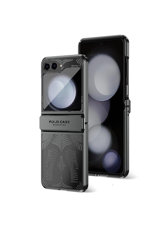 اس-توب جراب لهاتف Samsung Galaxy Z Flip5 بتصميم أجنحة الملاك مطلي كهربائيًا ومُتجمدًا - Image 1