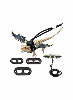 Y&D Dragon wing Leash and Harness Adjustable Lizard Leash Bearded Harness Cool Leather Wings  - Image 1