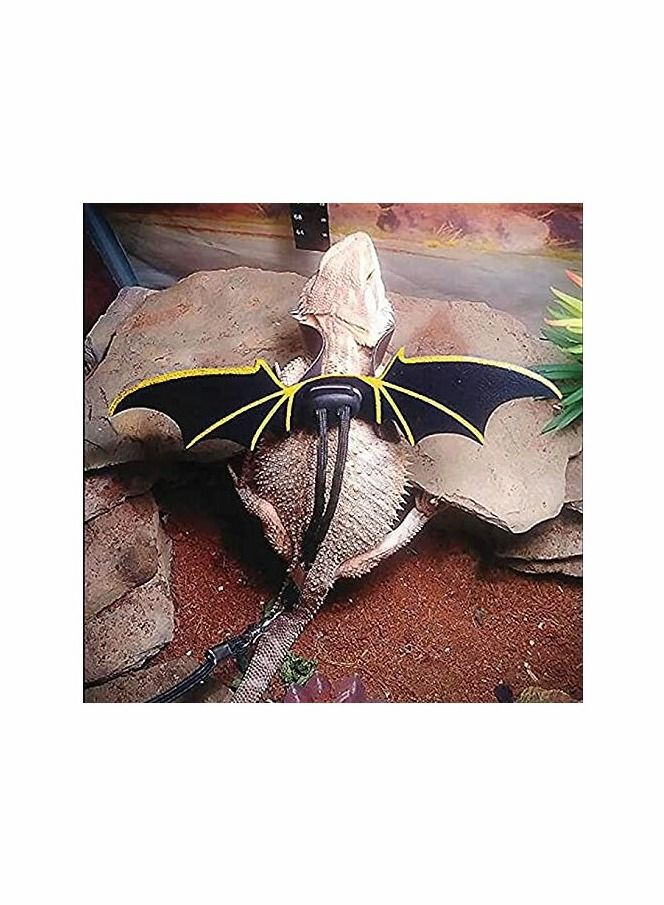 Y&D Dragon wing Leash and Harness Adjustable Lizard Leash Bearded Harness Cool Leather Wings - Image 2