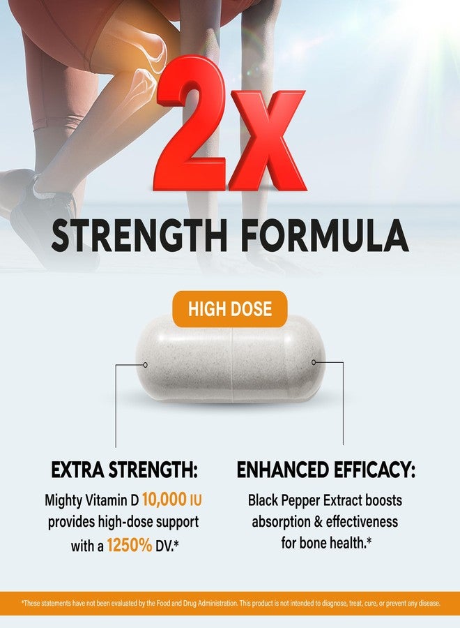 NUTRAHARMONY Vitamin D3 K2 - Vitamin D3 10000 iu & K2 as MK-7 120 mcg - Immune & Mood Support, for Bone & Teeth Health - with Magnesium, Zinc & Vitamin C & B12 - Highly Bioavailable - Made in USA, 120 Capsules - Image 5
