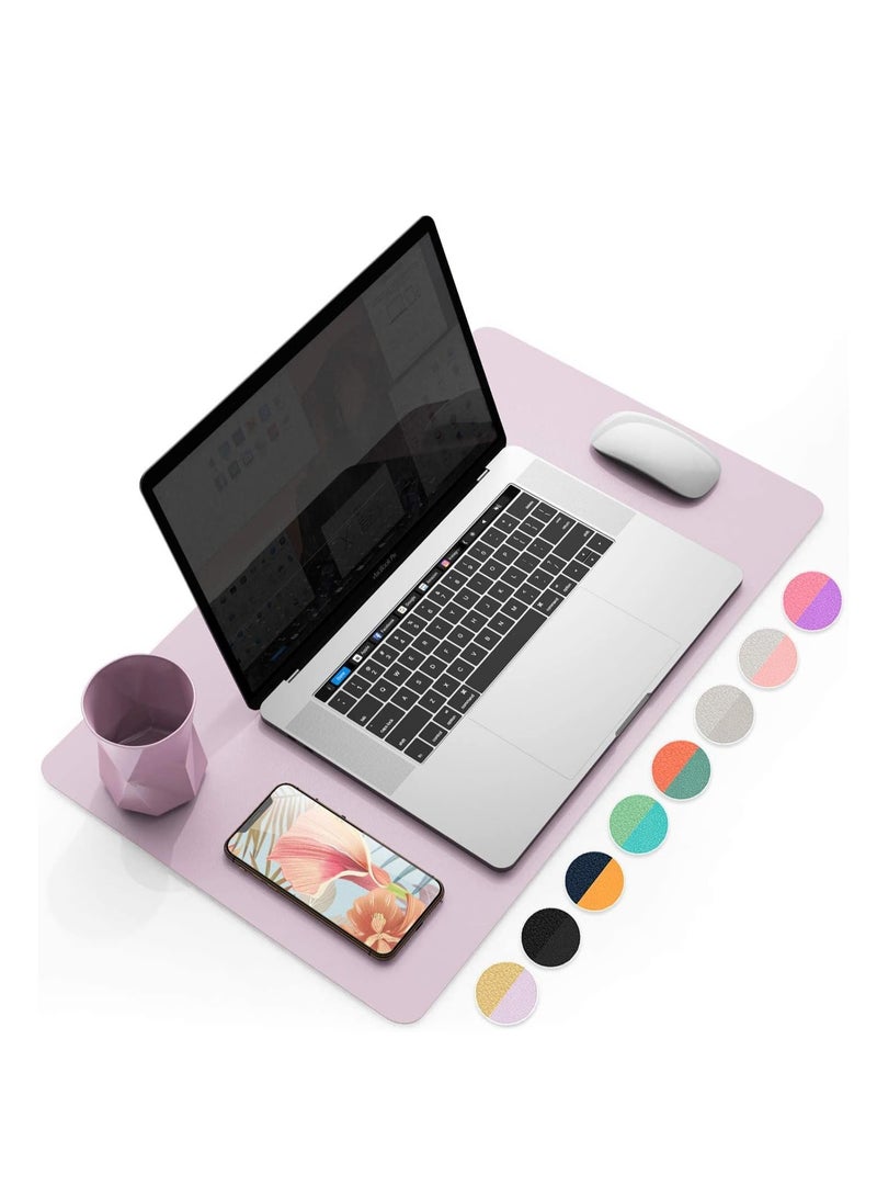COOL BABY Multifunctional Office Desk Pad, Ultra Thin Waterproof PU Leather Mouse Pad, Dual Use Desk Writing Mat for Office/Home(80 * 40 CM，Gold + Pink) - Image 1