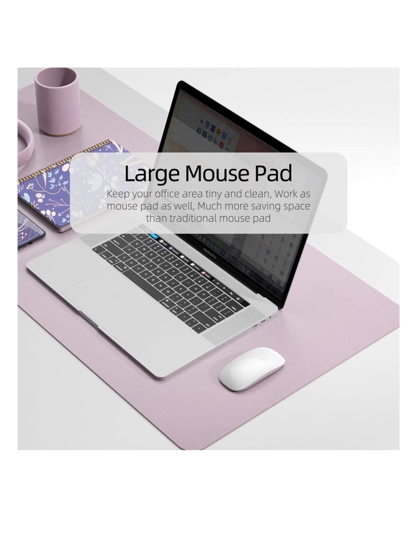 COOL BABY Multifunctional Office Desk Pad, Ultra Thin Waterproof PU Leather Mouse Pad, Dual Use Desk Writing Mat for Office/Home(80 * 40 CM，Gold + Pink) - Image 2
