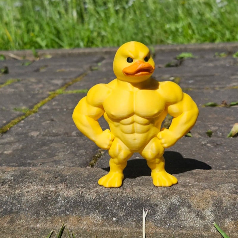 Creative Muscle Duck Statue Plastic Desktop Decoration - Image 4