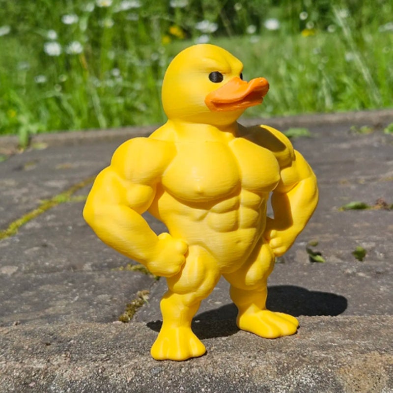 Creative Muscle Duck Statue Plastic Desktop Decoration - Image 2