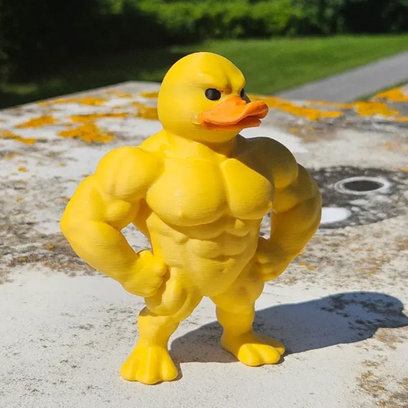 Creative Muscle Duck Statue Plastic Desktop Decoration - Image 1
