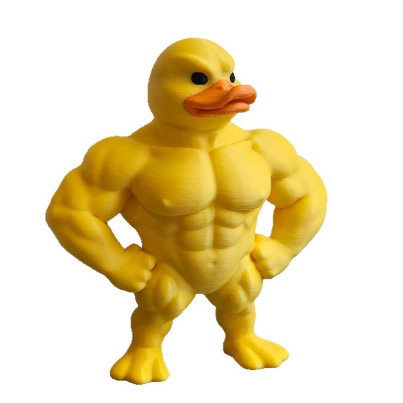 Creative Muscle Duck Statue Plastic Desktop Decoration - Image 5