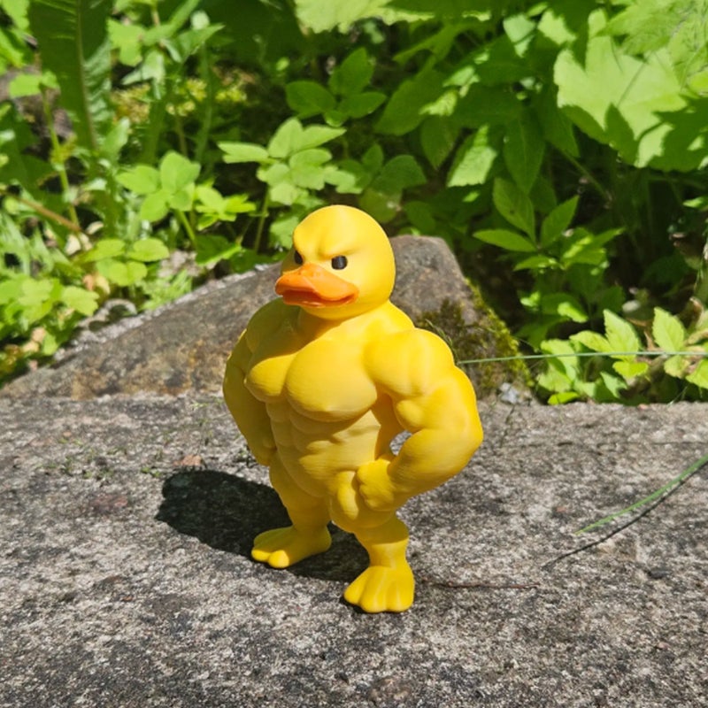 Creative Muscle Duck Statue Plastic Desktop Decoration - Image 3