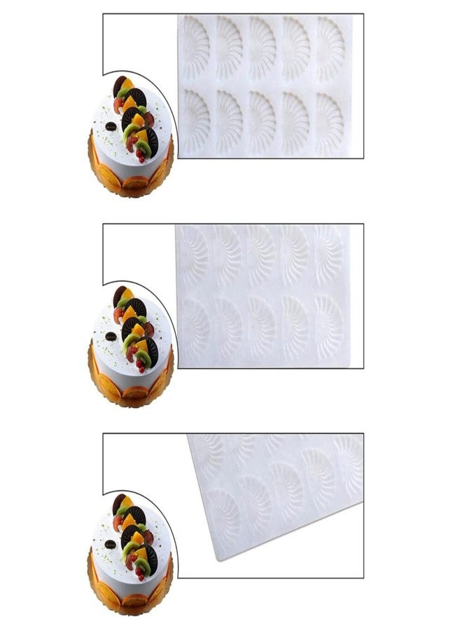 MoldBerry Silicone Fan Shape Garnishing Mould for Cake Decoration Chocolate Garnishing Mould, Flexible Reusable Mould, Safe - Image 3