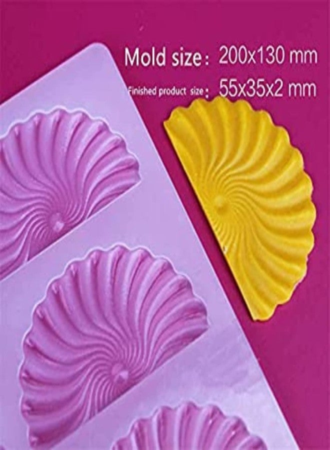 MoldBerry Silicone Fan Shape Garnishing Mould for Cake Decoration Chocolate Garnishing Mould, Flexible Reusable Mould, Safe - Image 4