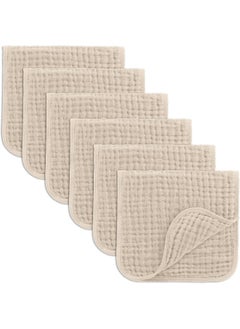 Comfy Cubs Comfy Cubs Muslin Burp Cloths Set Large 100% Cotton Hand Washcloths for Babies, Baby Essentials 6 Layers Extra Absorbent and Soft Boys & Girls Baby Rags for Newborn Registry  - Image 1