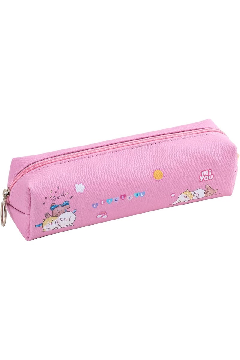 Deli EH902 Pencil Pouch 19x5x5cm Blue/Pink - Image 2