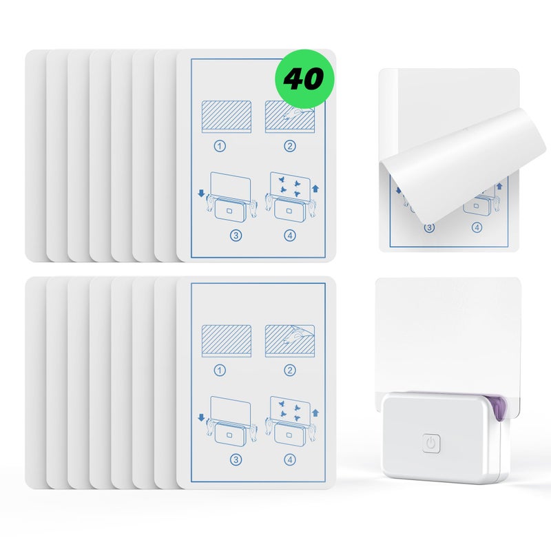 LFSYS 40 Packs Refill Card(Refills Only) for Plug in UV Light Fly Trap, Sticky Board Refills for LFSYS Plug-in Fly Trap - Image 1