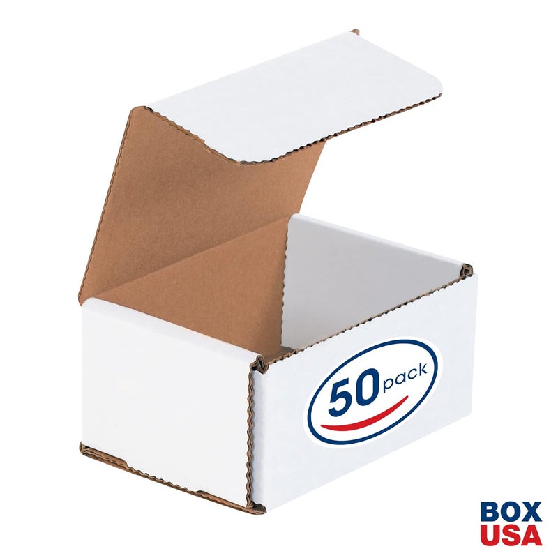 BOX USA BM432 4"L x 3"W x 2"H، أبيض (عبوة من 50) - Image 2
