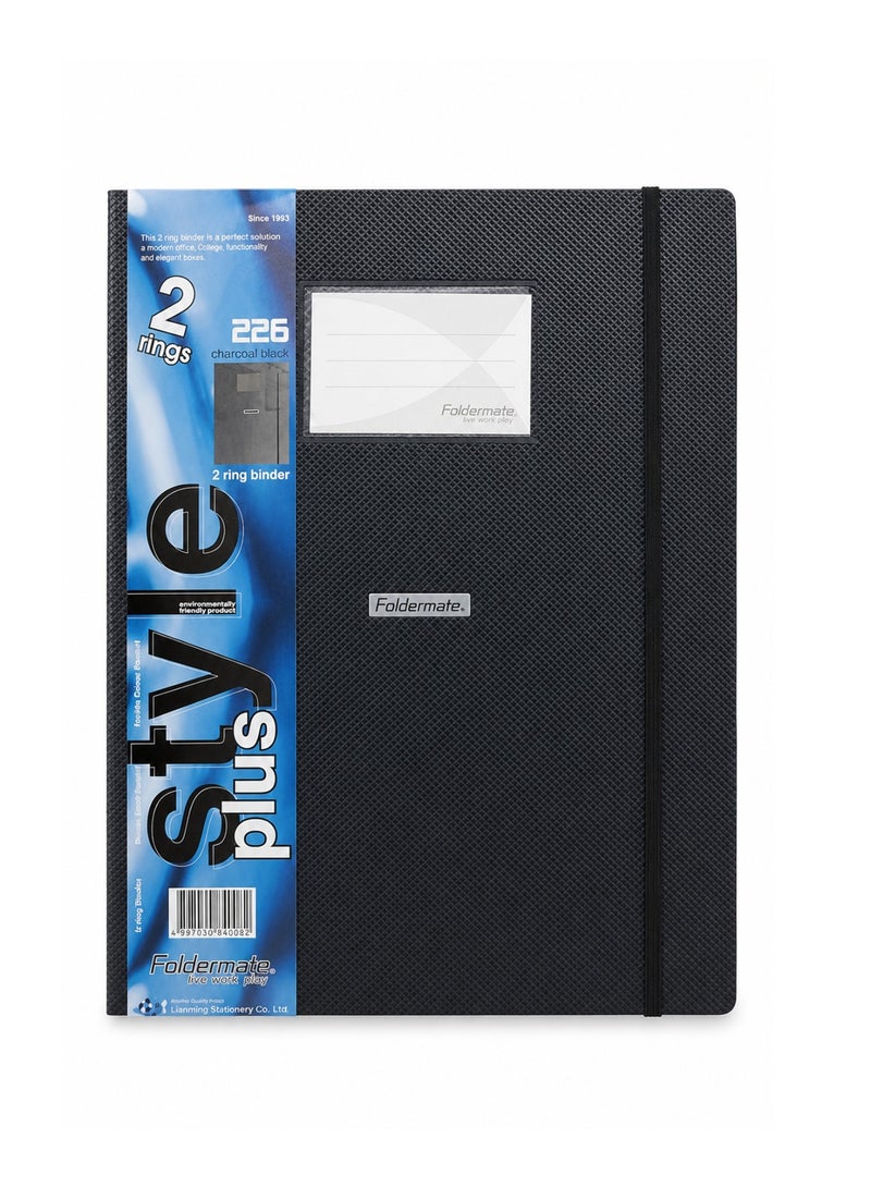 Foldermate A4 Size Ring Binder With Two Rings And Elastic Closure - Image 2
