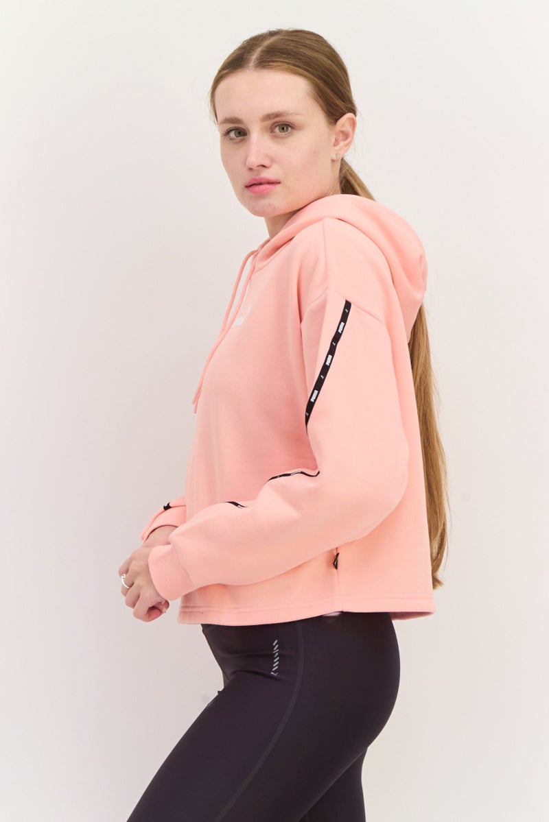 PUMA Women Sportswear Fit Long Sleeves Outdoor Crop Hoodie, Pink  - Image 2