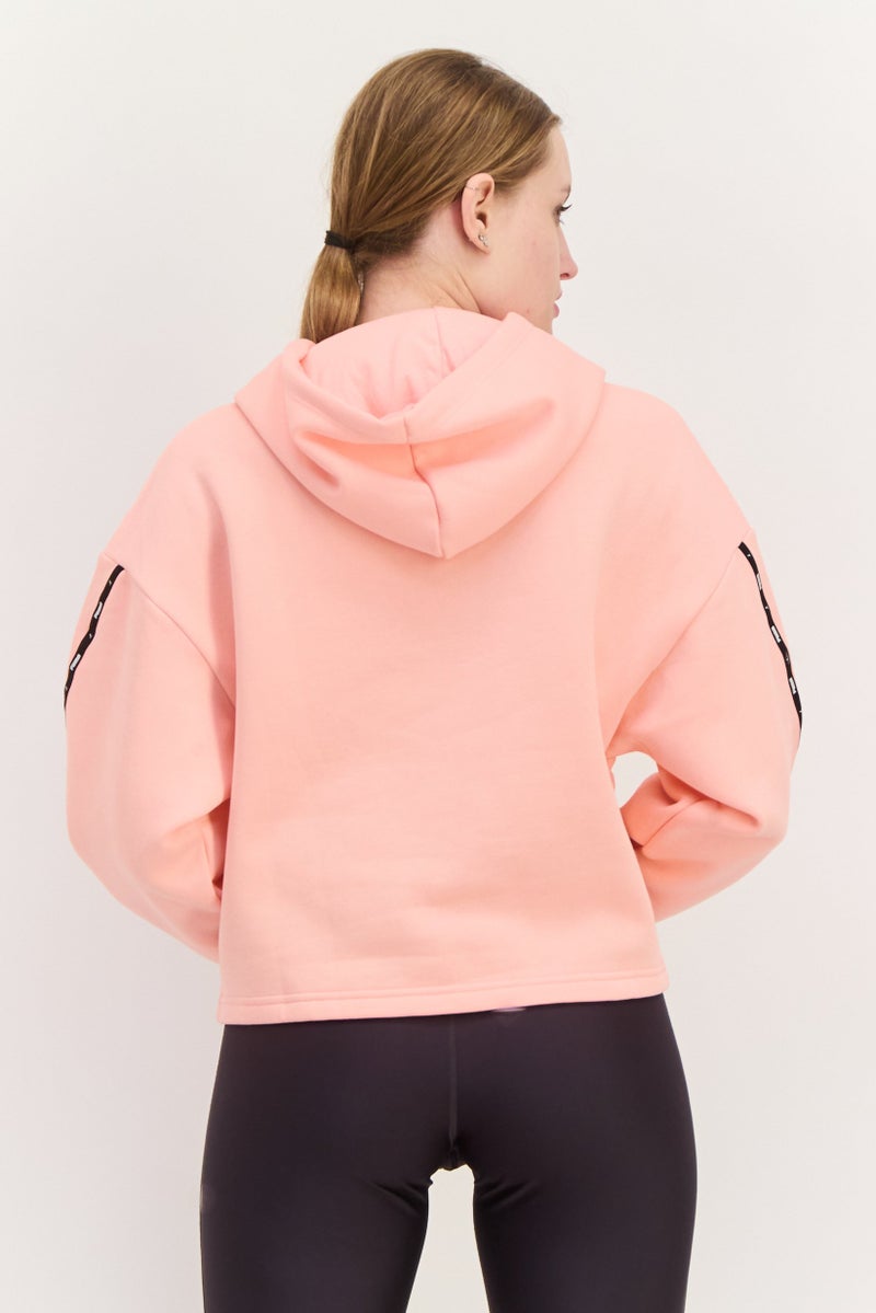 PUMA Women Sportswear Fit Long Sleeves Outdoor Crop Hoodie, Pink  - Image 3