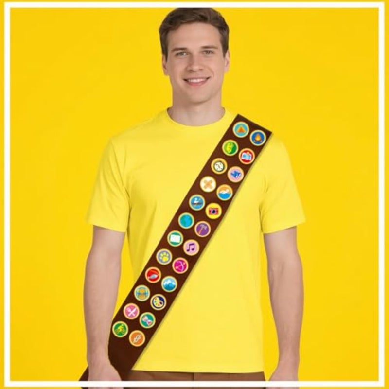 Halloween Scout Sash 1pcs Satin Sash with 23 Pcs Scout Tactical Morale Pins Camping Adventure Badges for Camp Party Accessory - Image 5