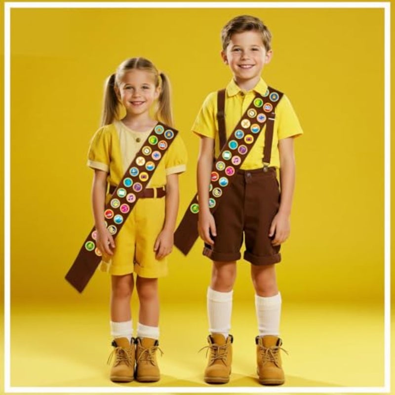 Halloween Scout Sash 1pcs Satin Sash with 23 Pcs Scout Tactical Morale Pins Camping Adventure Badges for Camp Party Accessory - Image 4