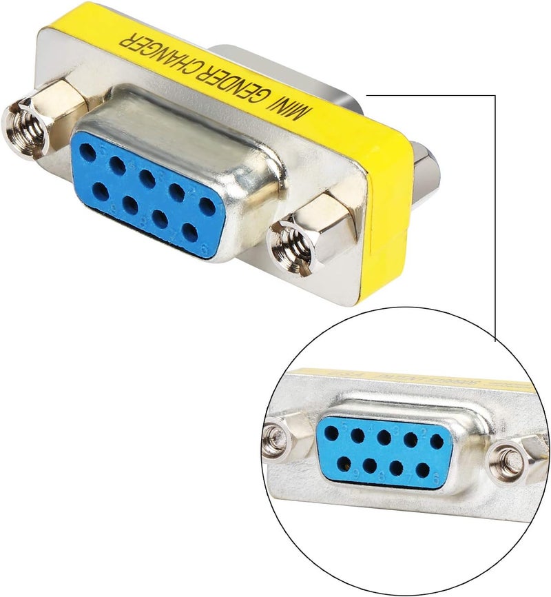 abcGoodefg 9 Pin RS-232 DB9 Male to Male Female to Female Serial Cable Gender Changer Coupler Adapter (20 Pack, DB9 Male to Male Female to Female) - Image 5