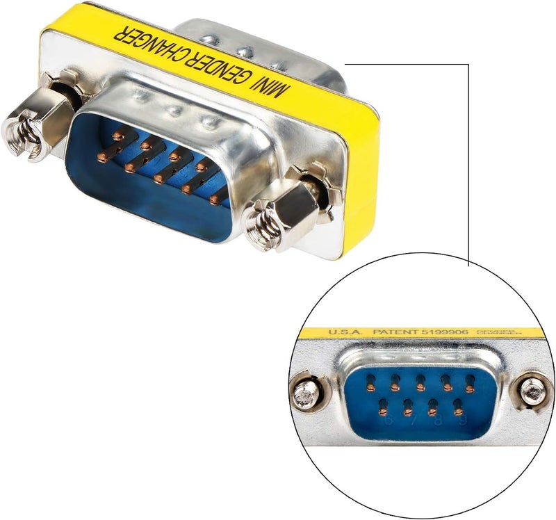 abcGoodefg 9 Pin RS-232 DB9 Male to Male Female to Female Serial Cable Gender Changer Coupler Adapter (20 Pack, DB9 Male to Male Female to Female) - Image 4
