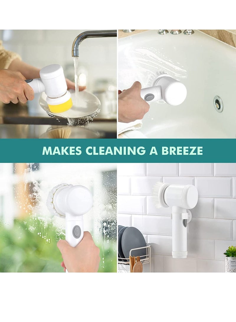 Magic Brush Electric Spin Scrubber, Electric Cleaning Brush with 3 Brush Heads,Bathroom Rechargeable Scrub Brush,Shower Scrubber for Cleaning丨Wall/Bathtub/Toilet - Image 5