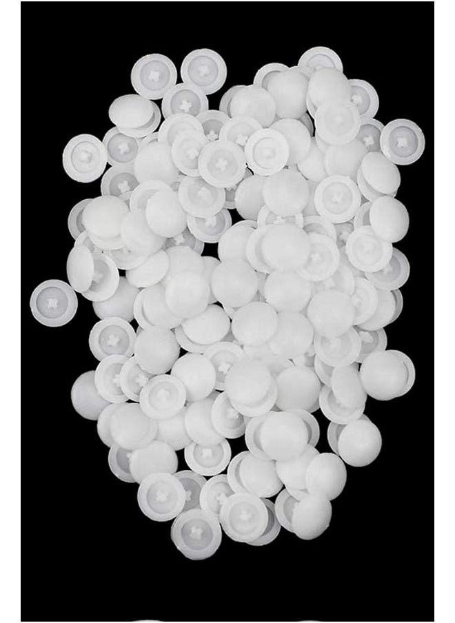 Royal Apex Self-Tapping Screw Cap Covers Fits 3.5-5Mm Shank For Decorating And Protecting Kitchen Cabinet Screws With Phillips Heads Pack Of 50 White  - Image 1