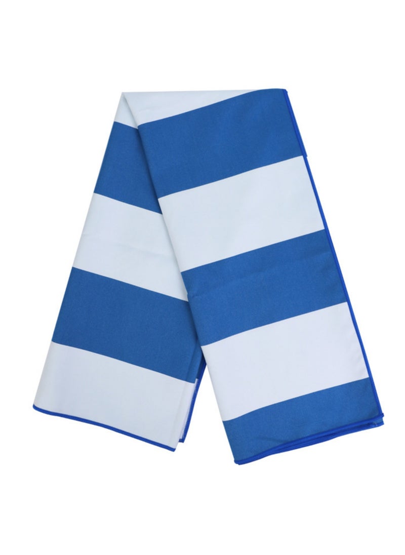 Rock Pow Mircofiber Beach Towel 35'' x 70'' Oversized Striped Lightweight Pool Towel  Big Cabana Swim Travel Towel for Adults Mens Women Navy Blue  - Image 4