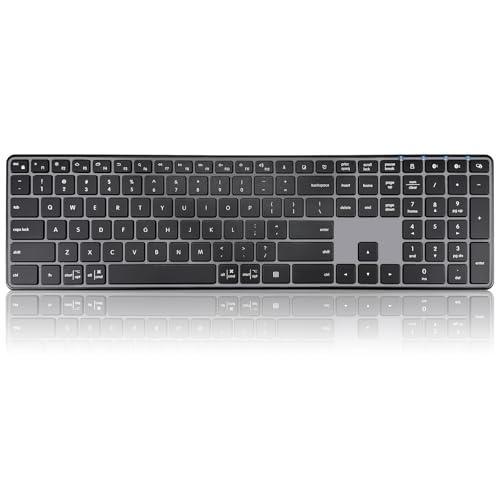 Bnnwa K925 Wireless Bluetooth Keyboard, Full Size with Number Pad, Quiet Typing, Multi-Device Connection for Windows/PC/Laptop/Phone - Image 1