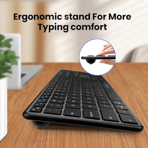 Bnnwa K925 Wireless Bluetooth Keyboard, Full Size with Number Pad, Quiet Typing, Multi-Device Connection for Windows/PC/Laptop/Phone - Image 2
