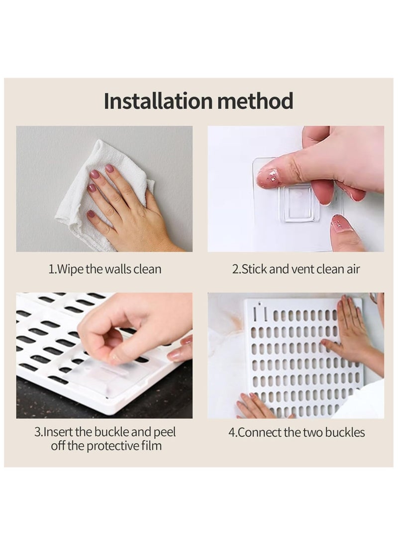 TOMSHOO Pegboard Wall Mount Display Pegboard Combination Kit for Living Room Gaming Room,Pegboard Hanging for Wall Organizer Pegboard Holder for Organizing (white)  - Image 5