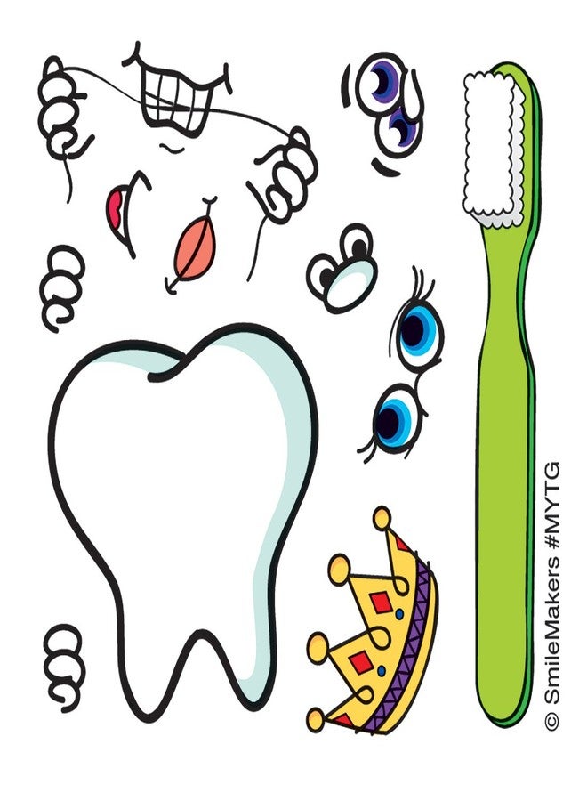 SmileMakers Make-Your-Own Tooth Guy Stickers - Prizes and Giveaways - 100 per Pack