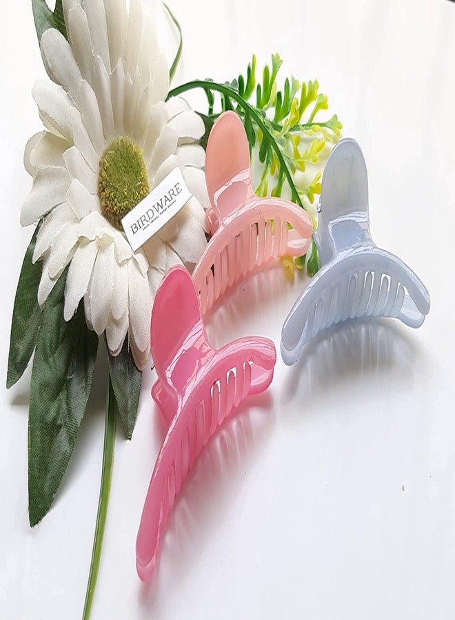 بيردوير مشابك شعر على شكل فراشة من بيردوير، متوسطة الحجم، متعددة الألوان، مصنوعة من مادة الأكريليك المستوردة، مزينة بأحجار، للنساء (عبوة من 6 قطع) | مشابك شعر (متعددة الألوان). - Image 3