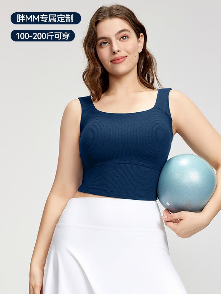 Fitness Vest Women'S Belt Chest Pad Slimming Sling Inner Breasts Covering Sports Breathable Chubby Girl Plus Size Yoga Top - Image 2