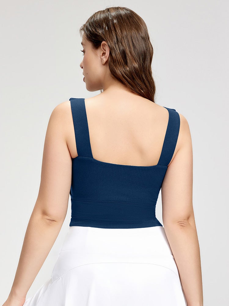 Fitness Vest Women'S Belt Chest Pad Slimming Sling Inner Breasts Covering Sports Breathable Chubby Girl Plus Size Yoga Top - Image 5