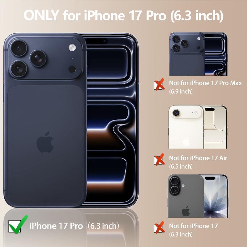 LOHASIC for iPhone 17 Pro Case Wallet with Card Holder, 360Â° Rotation Ring, RFID Blocking, 5 Card Slots, PU Leather 6.3" Cover for Apple 17 Pro Men Women, Beige - Image 5