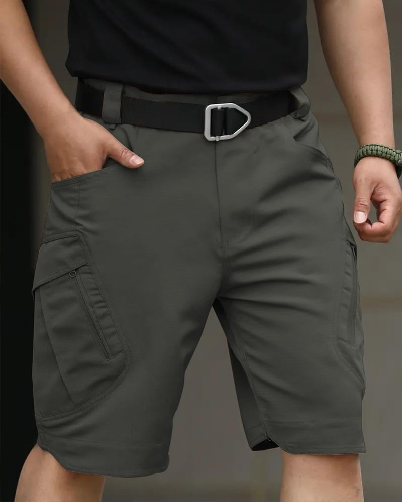 whox Mens Hiking Cargo Shorts Casual Tactical Waterproof Shorts for Work Golf Fishing with 6 Pockets(No Belt) Darkgrey - Image 3