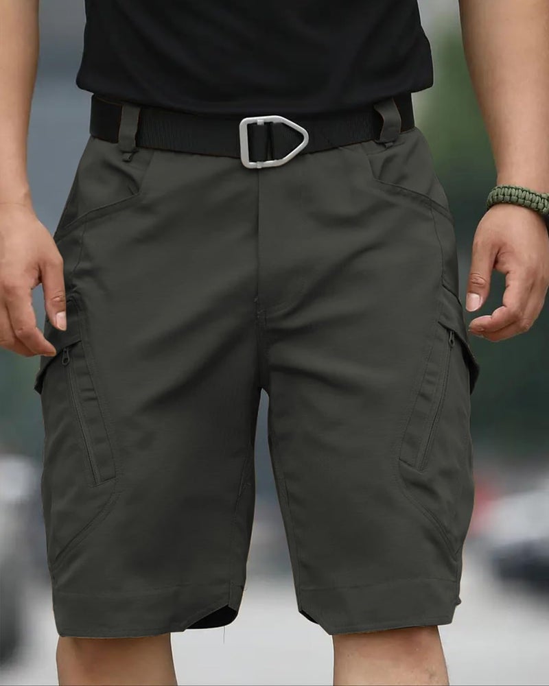 whox Mens Hiking Cargo Shorts Casual Tactical Waterproof Shorts for Work Golf Fishing with 6 Pockets(No Belt) Darkgrey - Image 2