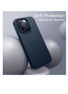 Generic Compatible for iPhone 15 Pro Case 6.1, Slim Liquid Silicone 3 Layers Full Covered Soft Gel Rubber Phone Case Protective Cover 6.1 Inch - Blue  - Image 3