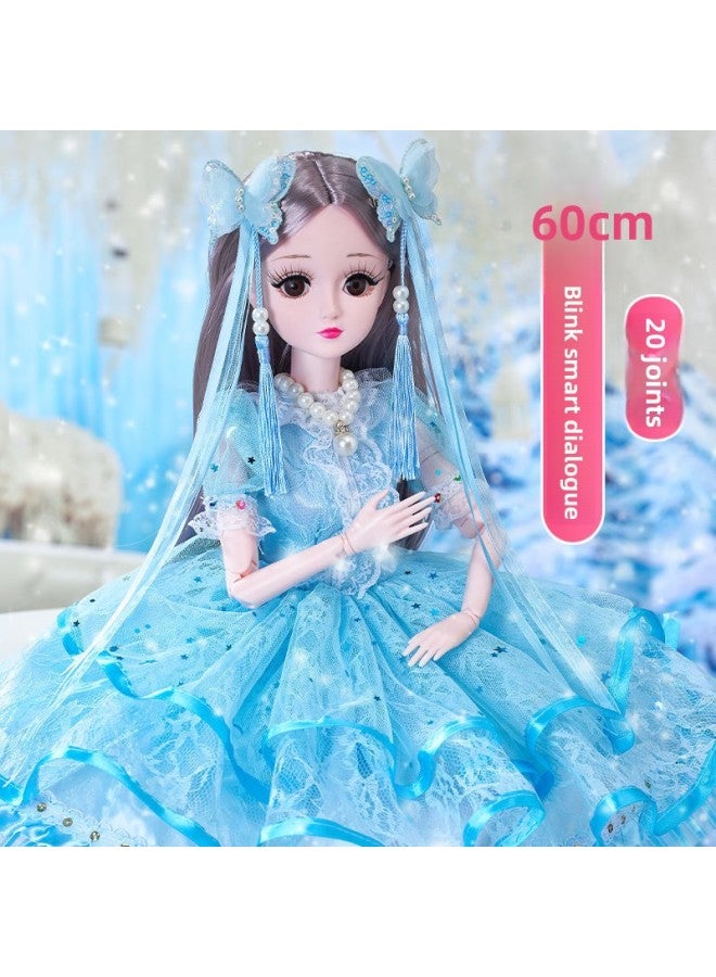 Doll Suit 60cm Doll Large Children Girl Toy Dress Doll Cloth A Generation Of Hair-Color:Yimeng 【upgraded Blink Version】 60cm-Height:Intelligent Conversation + Gift Package C + (14 Sets Of Dresses) Gift Box - Image 3