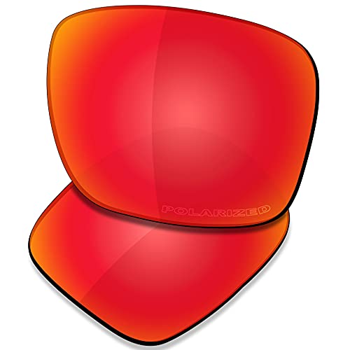 SAUCER Premium Replacement Lenses for Oakley Holbrook OO9102 Sunglasses High Defense - Fire Red Polarized - Image 1