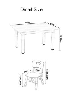 JSAITOYS 3-Piece Kindergarten Luxury Table Chair Height Adjustable Study Desk For Children  - Image 2