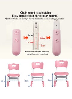JSAITOYS 3-Piece Kindergarten Luxury Table Chair Height Adjustable Study Desk For Children  - Image 5