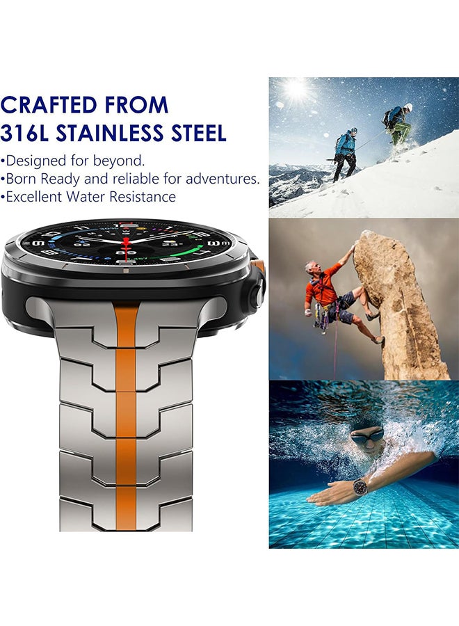 إس كولور سوار سامسونج جالاكسي ووتش 8 كلاسيك | ساعة سامسونج ٤٤ ملم و ٤٠ ملم | سلسلة معصم معدنية بديلة من الفولاذ المقاوم للصدأ - للرجال والنساء - Image 5