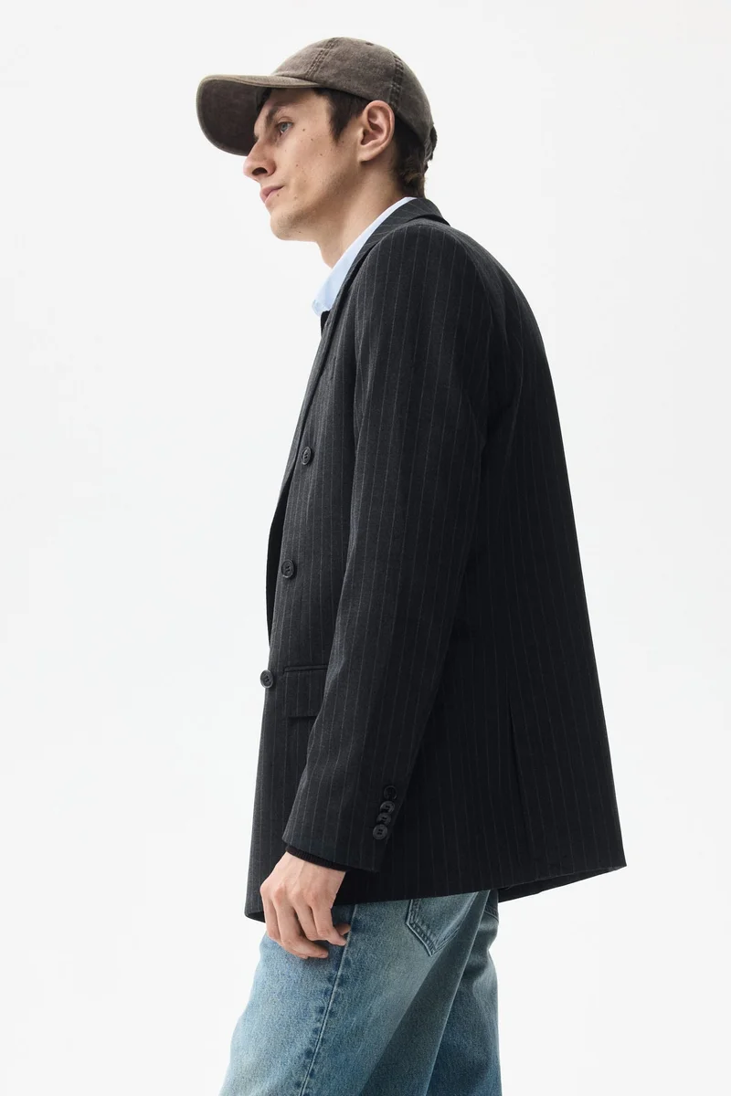 H&M  Relaxed Fit Double-breasted jacket for Men | Best Price UAE