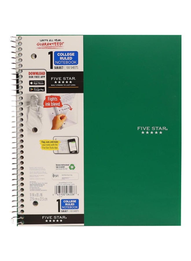 Five Star Notebook 8.5 X 11 in 200 Pages (100 Sheets)